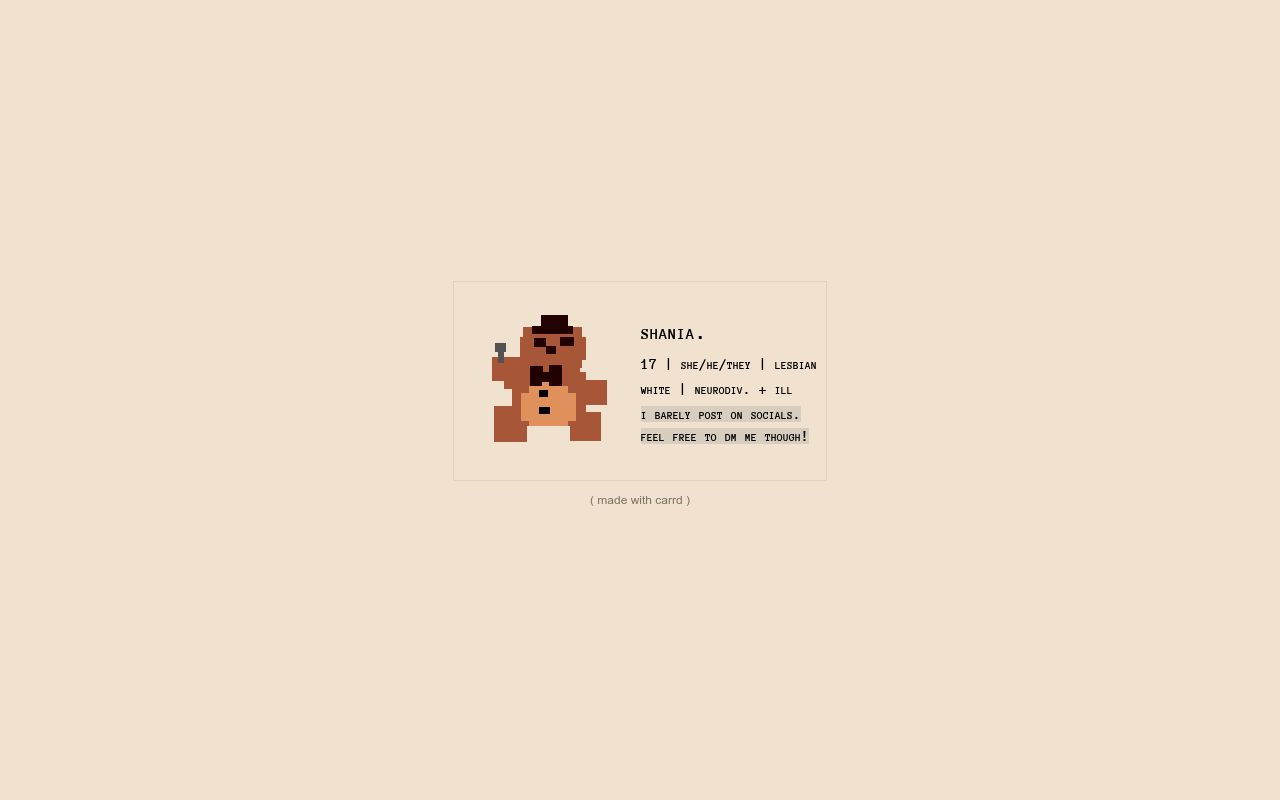 Carrd profile picture for @intimate